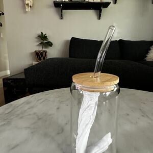 New Bamboo Glass StrawTumbler 16oz